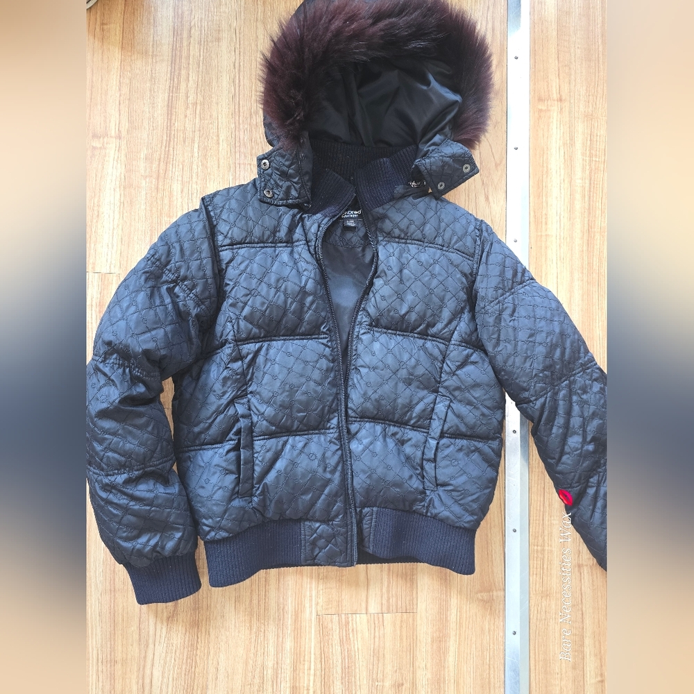 Black Short Puffy Coat